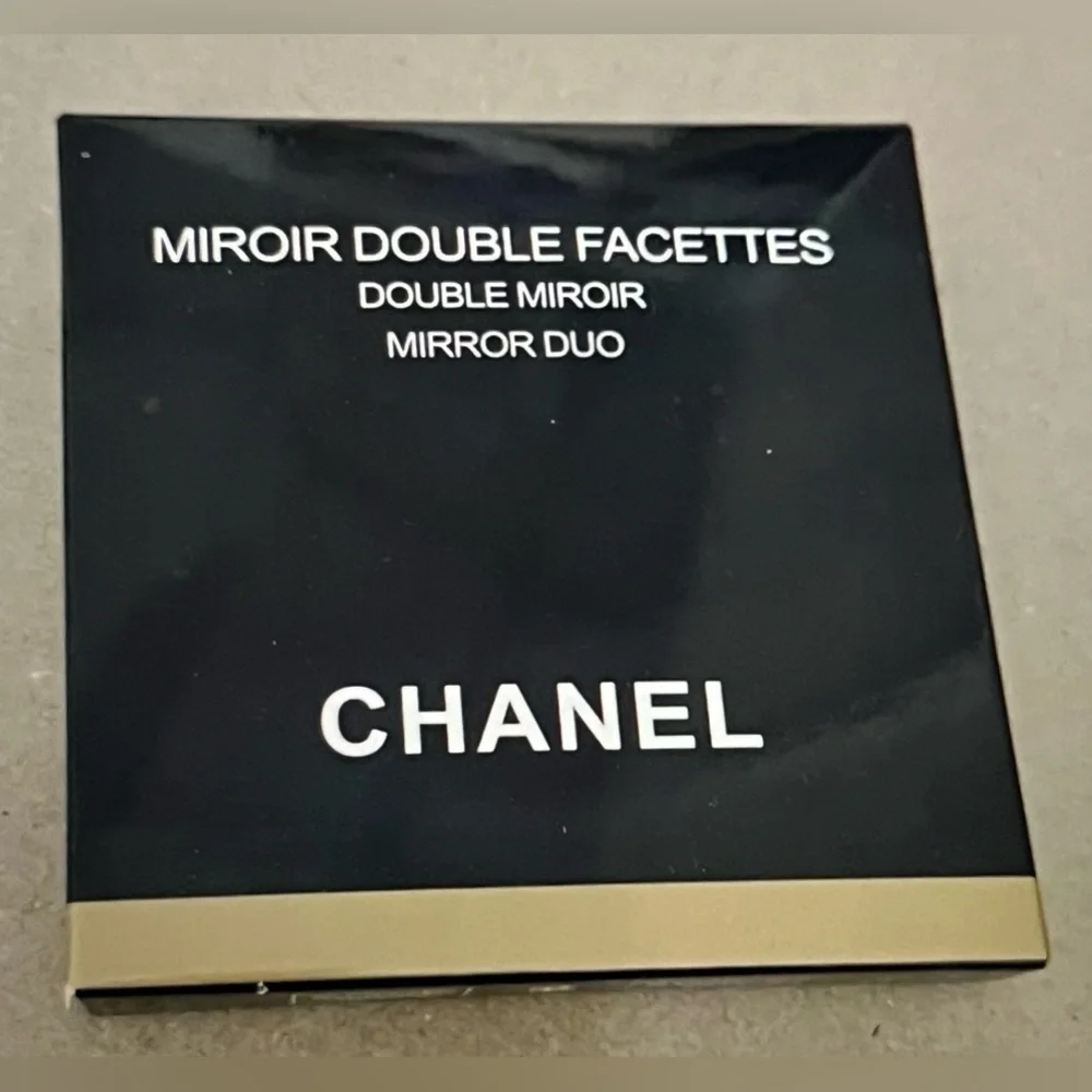 CHANEL MIROIR DOUBLE SIDED Black Slimline Mirror Compact Duo/Velvet Pouc… - Picture 7 of 9